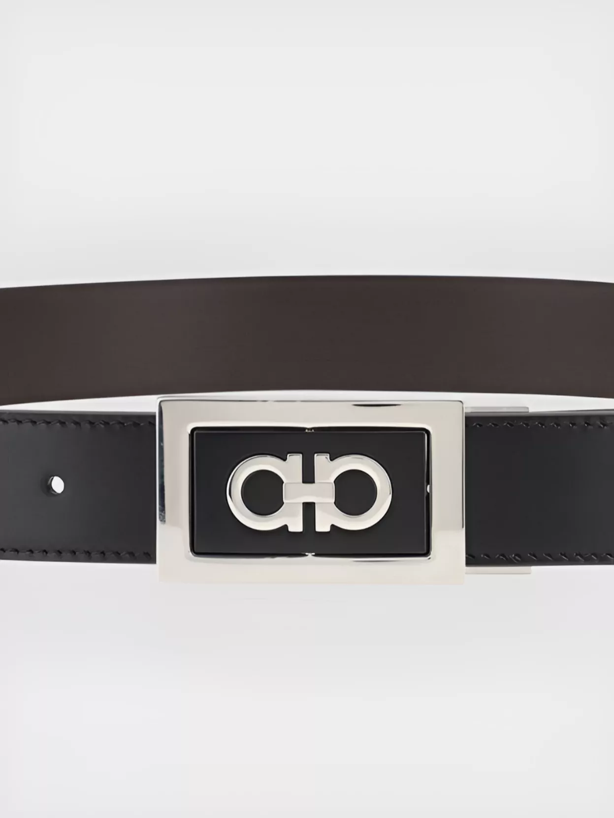 Ferragamo Belt Leather Rectangular Buckle