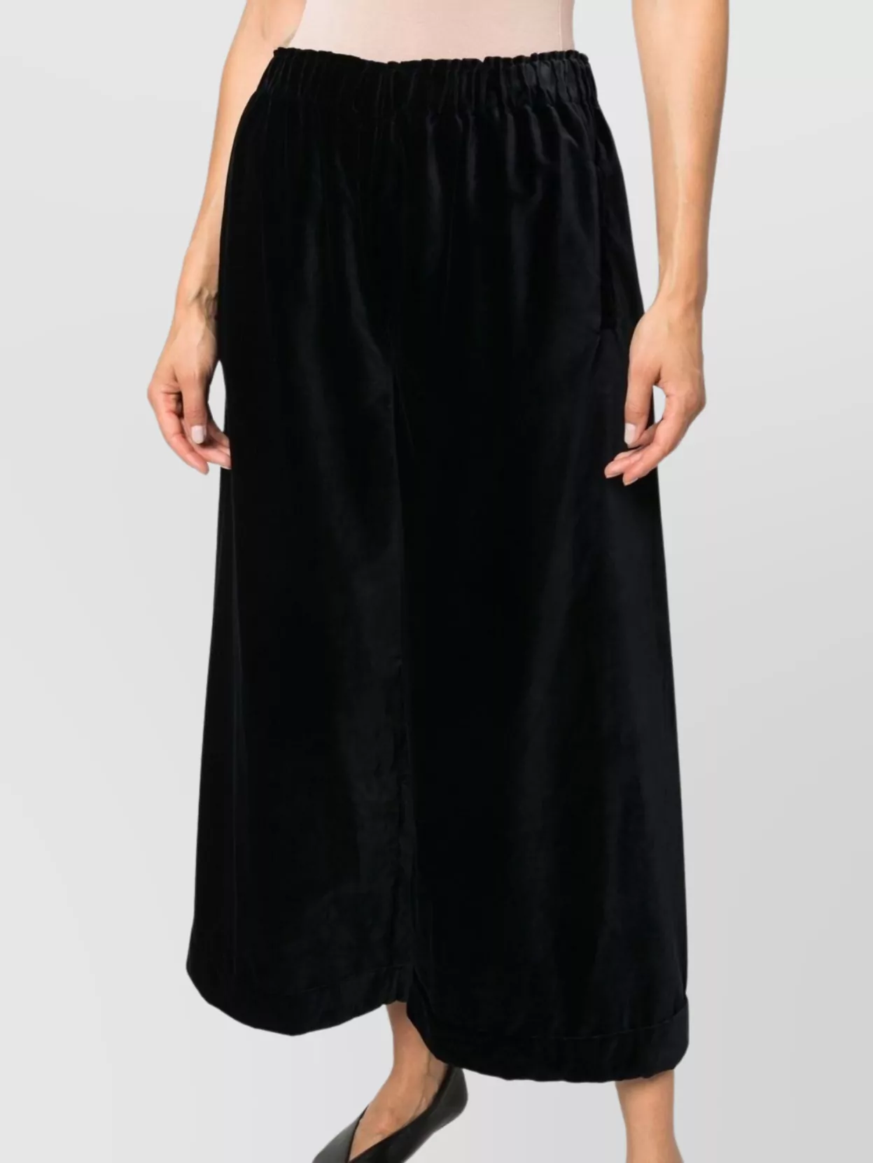 Daniela Gregis Soft Cotton Velvet Cropped Trousers