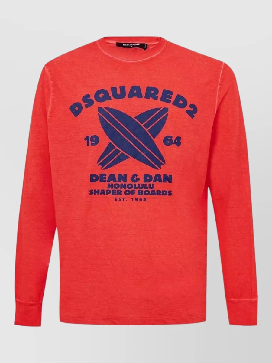 Dsquared2 cotton long-sleeve printed t-shirt