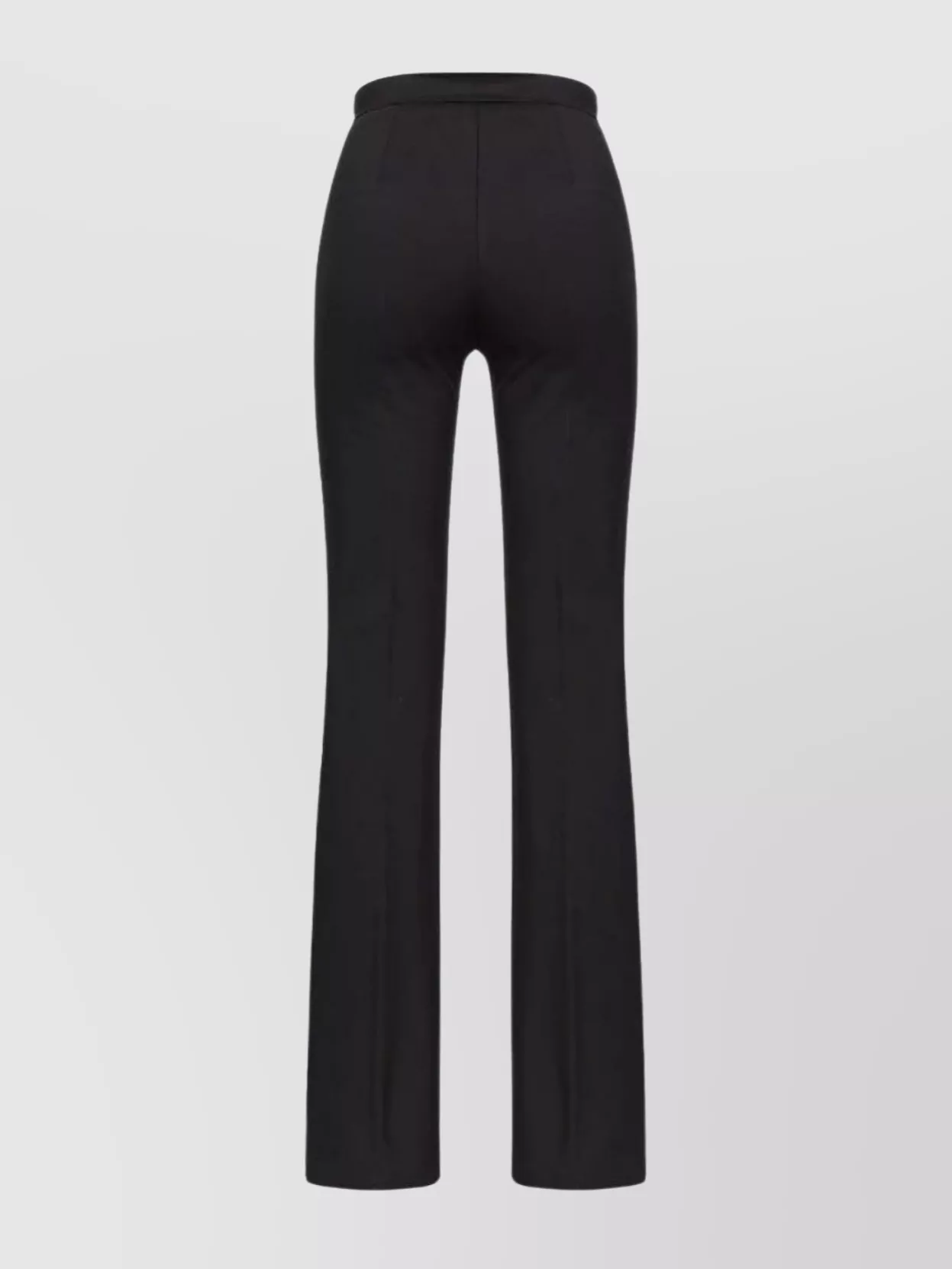 Pinko Flared High-waisted Trousers Seam Detailing In Brown
