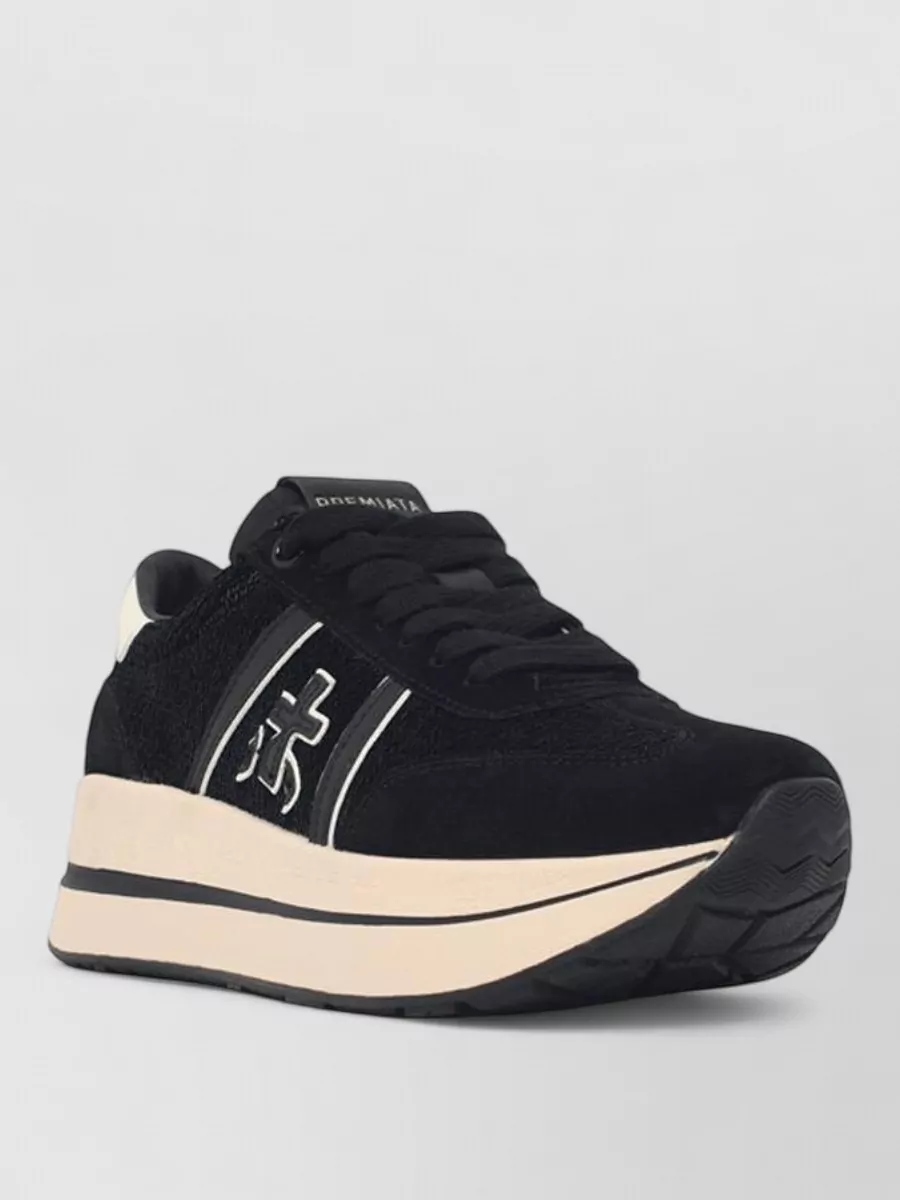 Premiata leather low-top sneakers