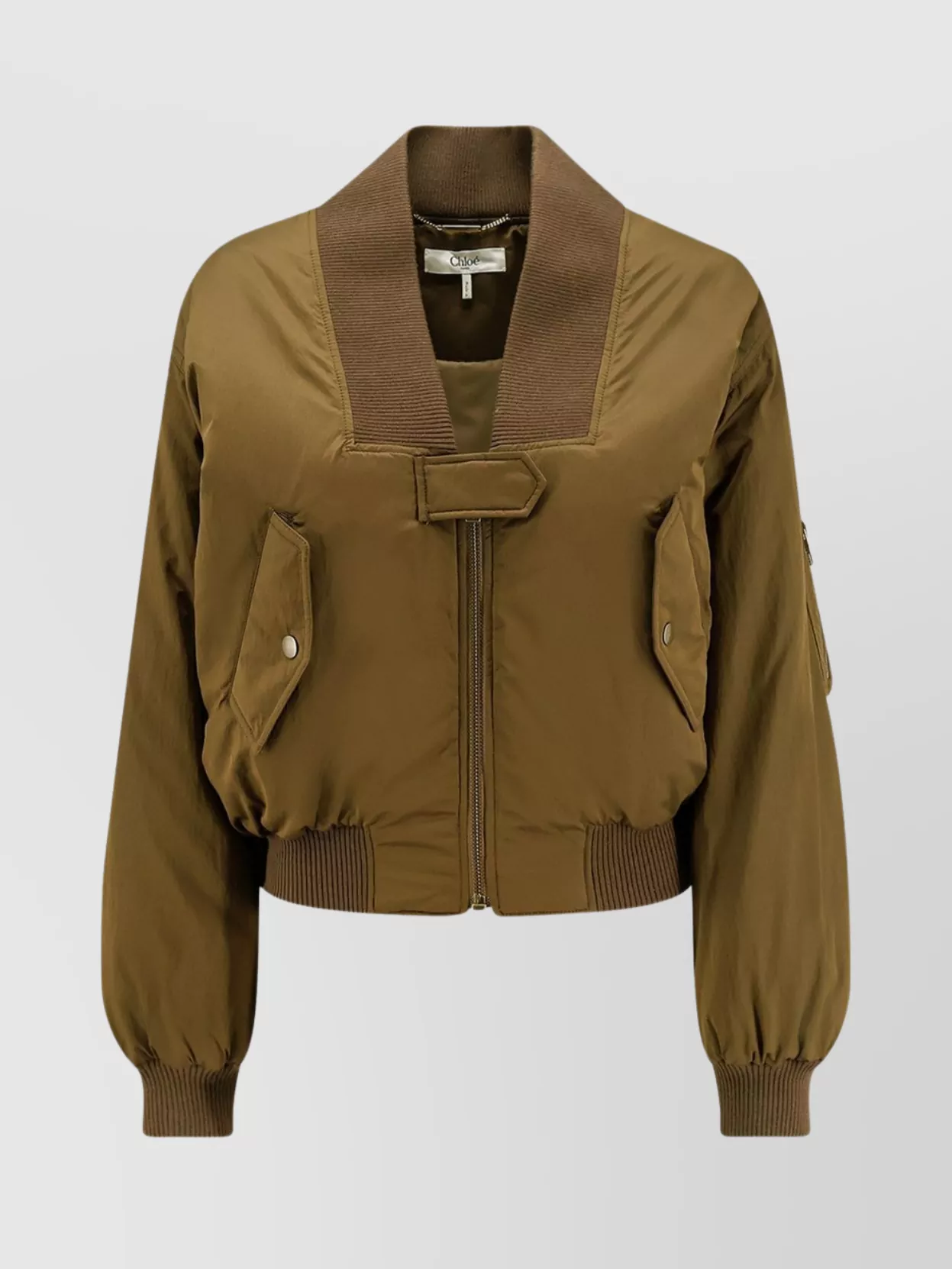 Chloé Wool Collar Bomber Jacket