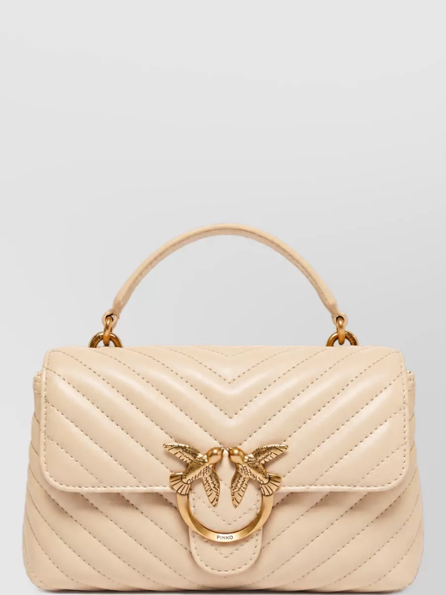 Pinko Love Bag Puff Mini Leather Clutch Bag