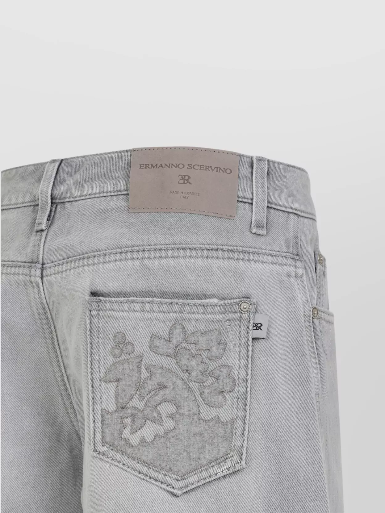 Ermanno Scervino Baggy Jeans With Embroidered Back Pockets