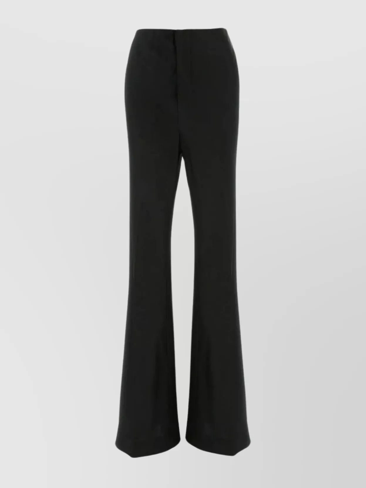 Shop Maison Margiela Satin Flared Pant With Contrasting Back Stitchings In Black