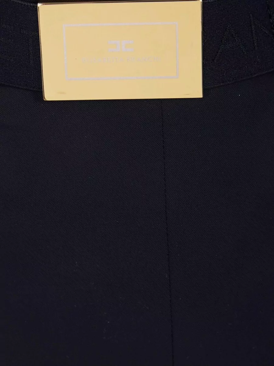 Elisabetta Franchi High Waist Shorts Belt And Pockets