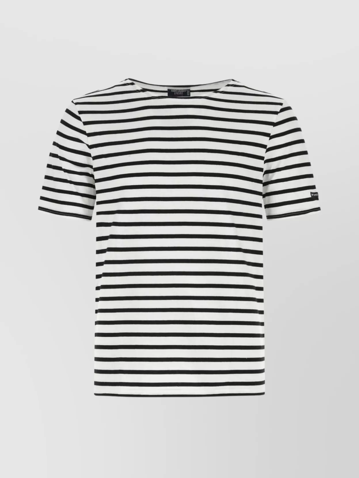 Shop Saint James Modern Striped Crew Neck T-shirt In Black