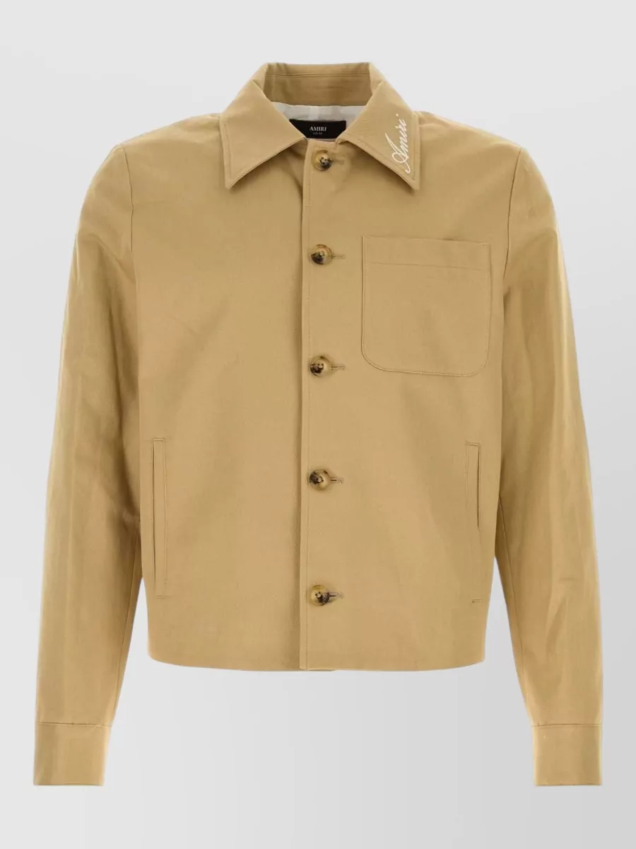 Amiri cotton single breasted coat