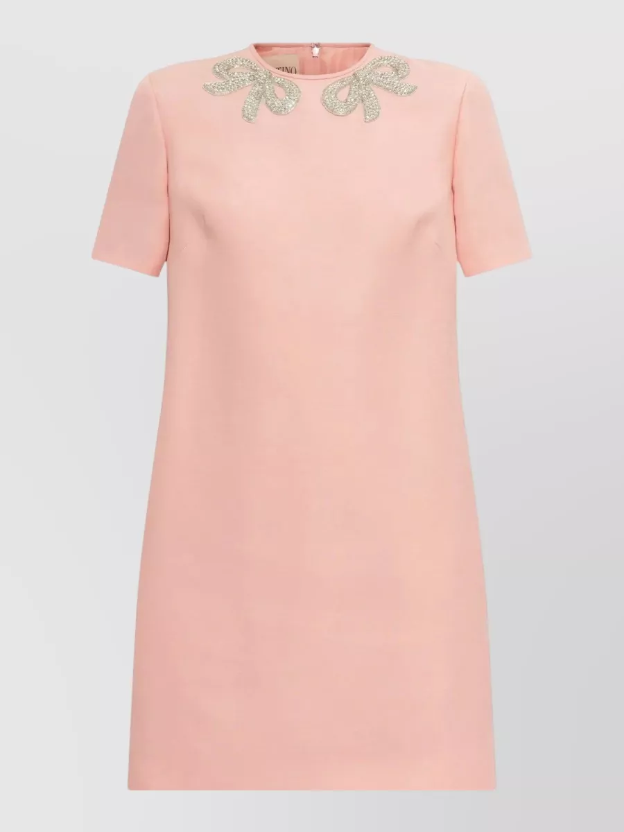 Valentino Silk wool crystal-embellished mini dress