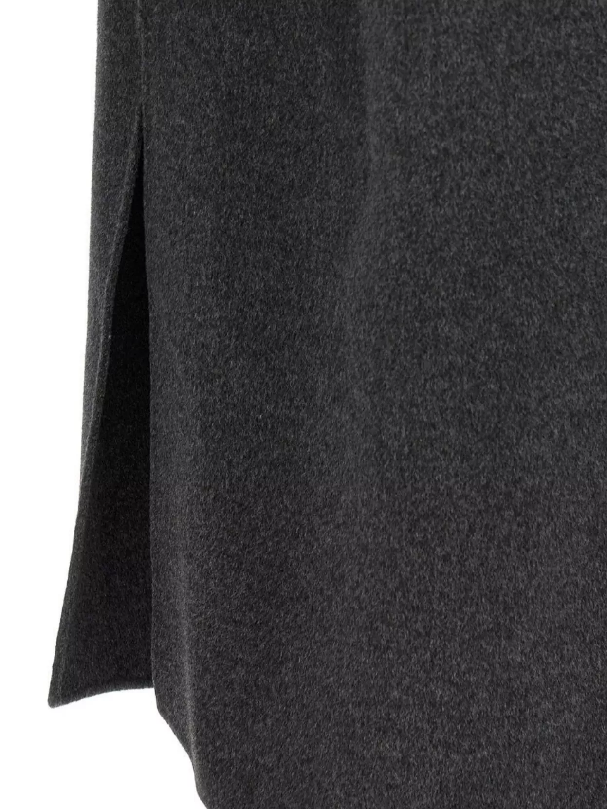 Weekend Max Mara 'highland' Long Coat With Notched Lapel In Black