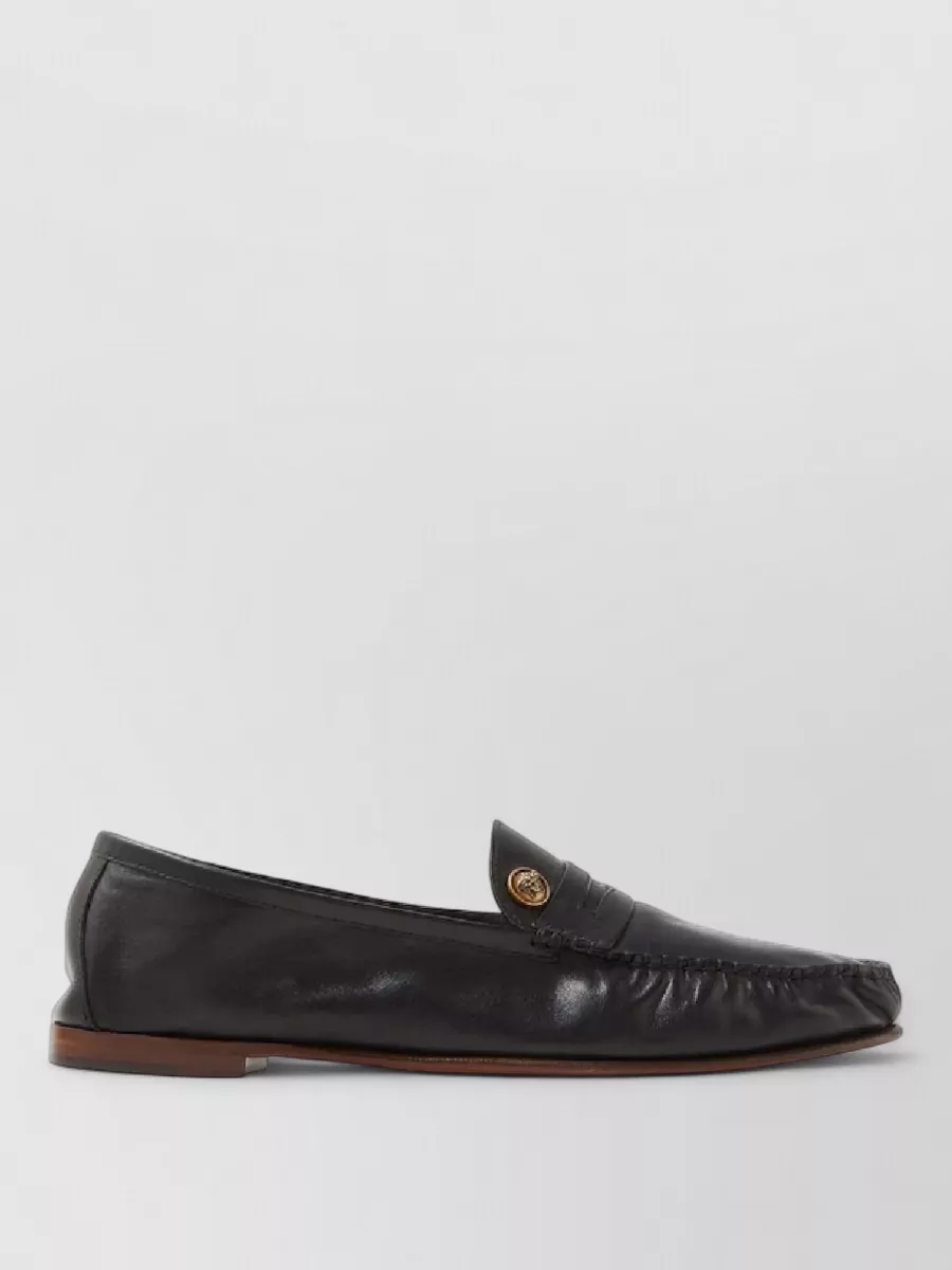 Versace calf leather loafers