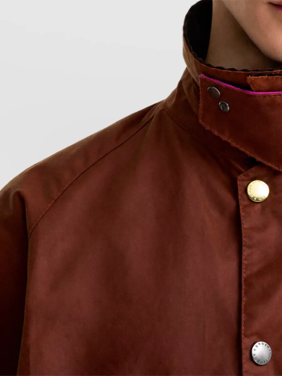 Barbour Waxed Cotton Single Breasted Coat
