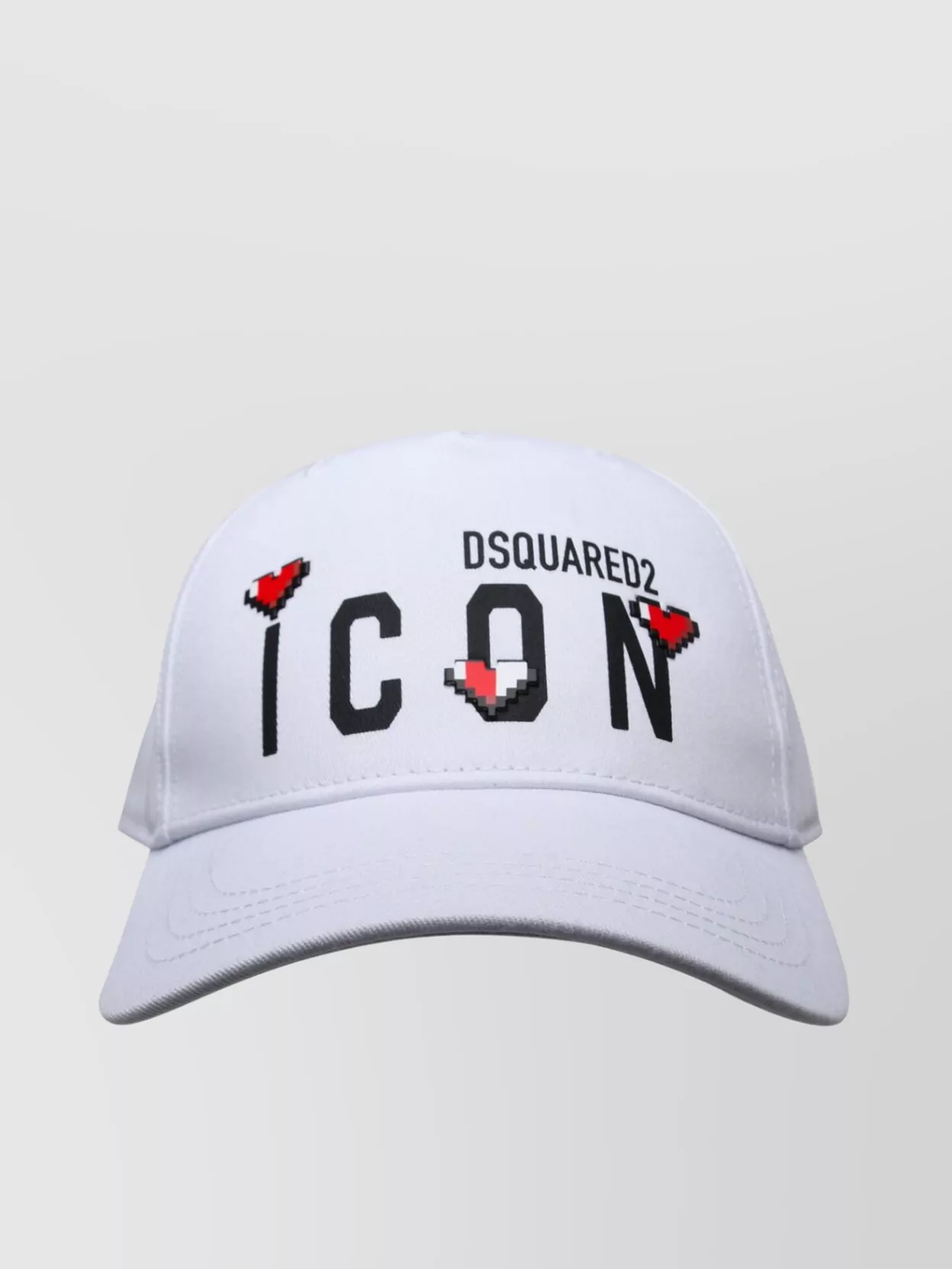 Dsquared2 Cotton Hat With Curved Brim And Embroidered Detailing