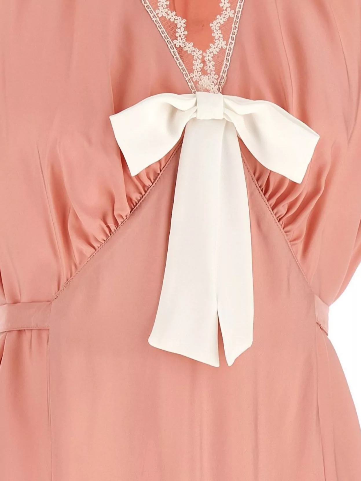 Shop Sleeper 'v-neckline Ribbon' Midi Dress