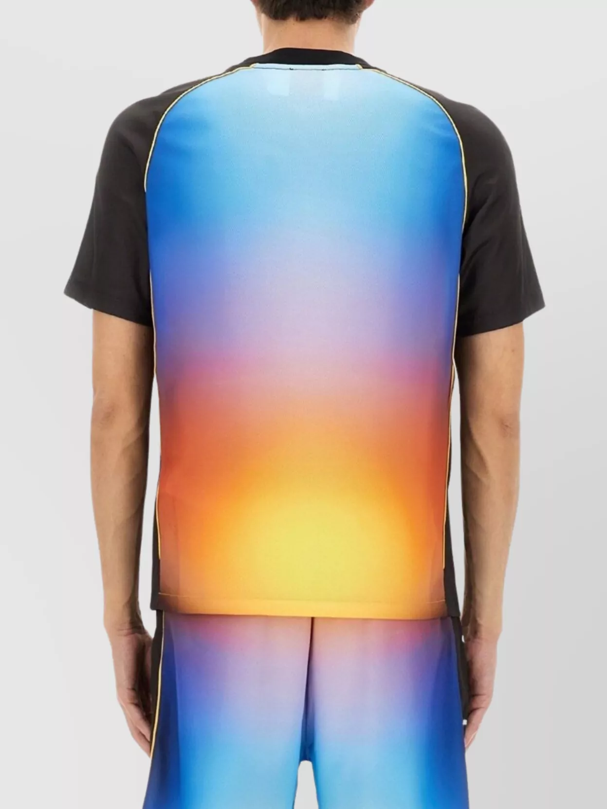 Casablanca Mesh Gradient Football T-shirt With Contrast Piping