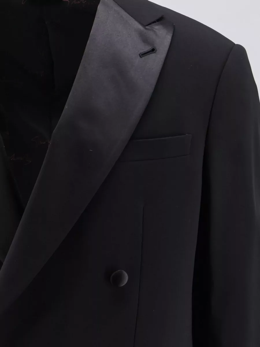 Giorgio Armani Virgin Wool Double-Breasted Tuxedo Blazer