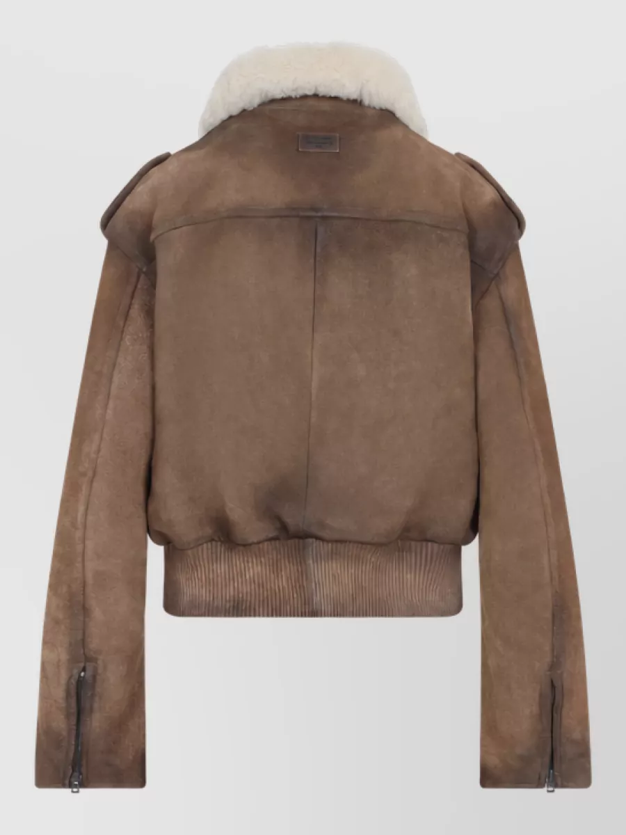 Acne Studios Leather Bomber Jacket