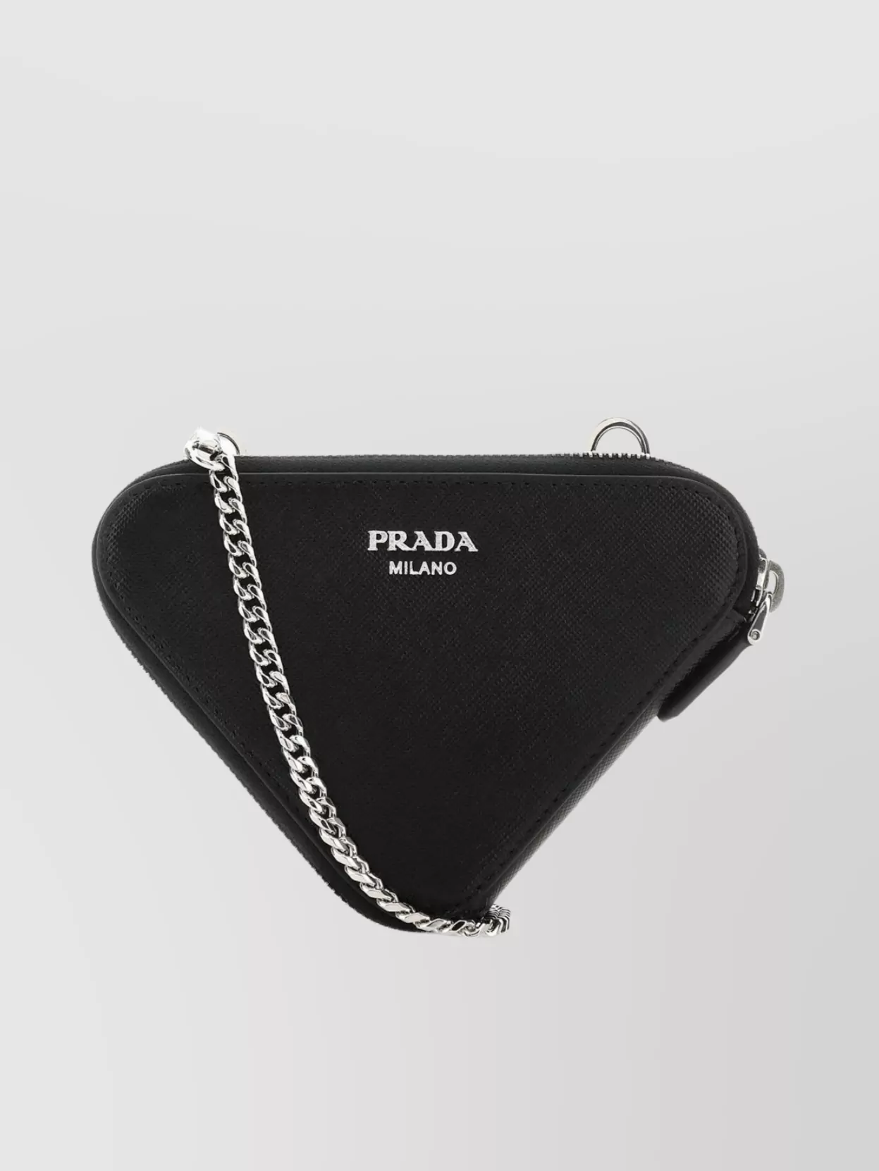 Prada Leather Shoulder Bag With Chain Strap