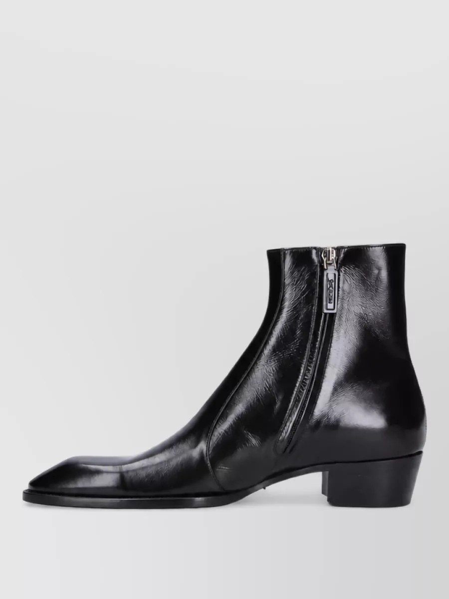 Saint Laurent Calf Leather Ankle Boots
