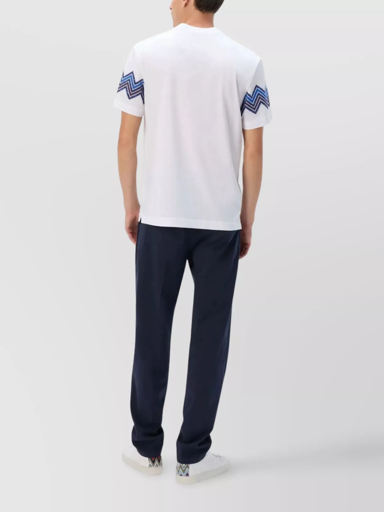 Missoni Chevron Pattern Short Sleeve Crew Neck T-Shirt