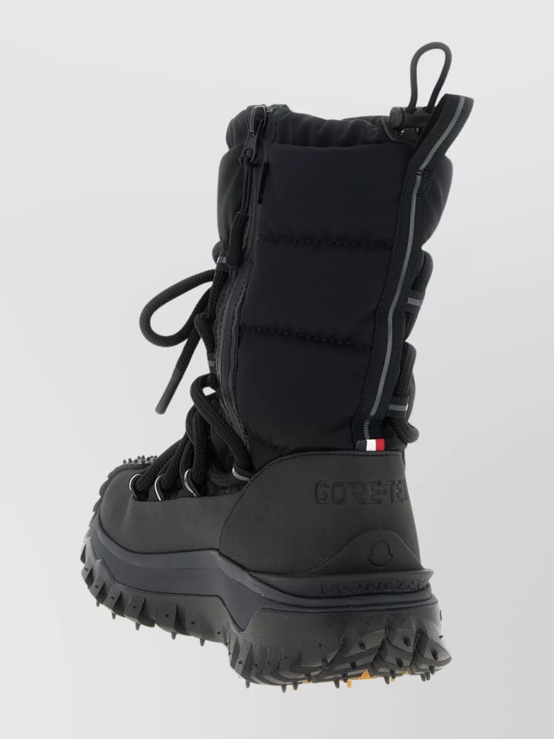 Moncler High-Top Round Toe Lug Sole Boots