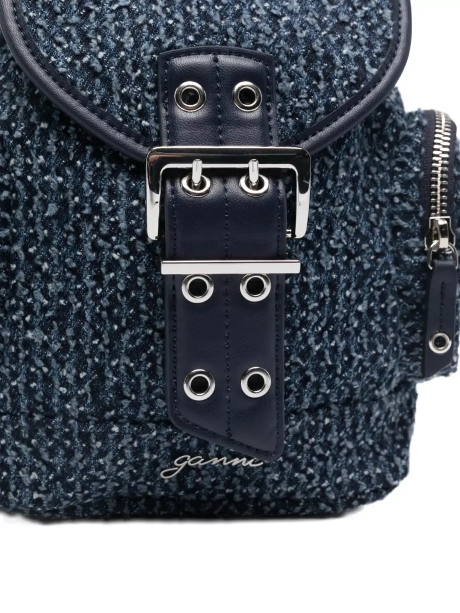 Ganni Bucky Mini Denim Backpack