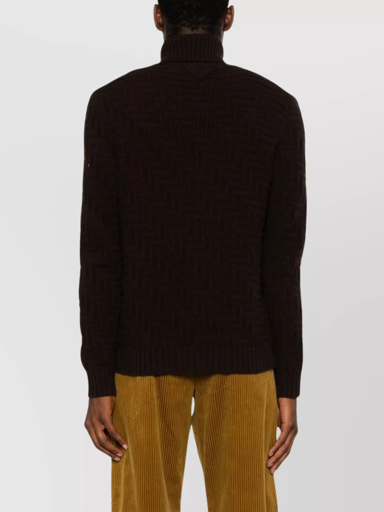 Prada 3D-Knit Cashmere Blend Roll Neck Sweater