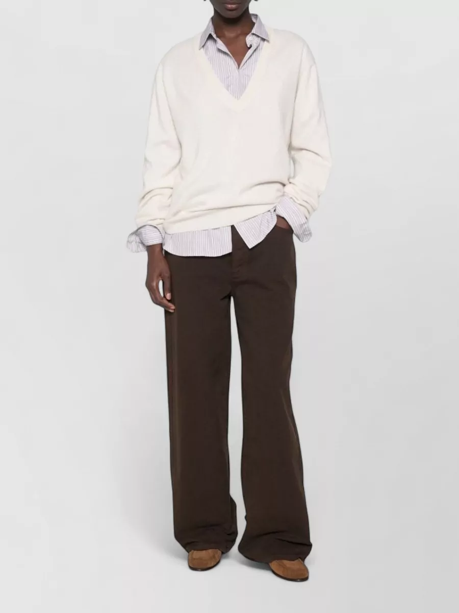Extreme Cashmere Cashmere V-Neck Long-Sleeve Sweater