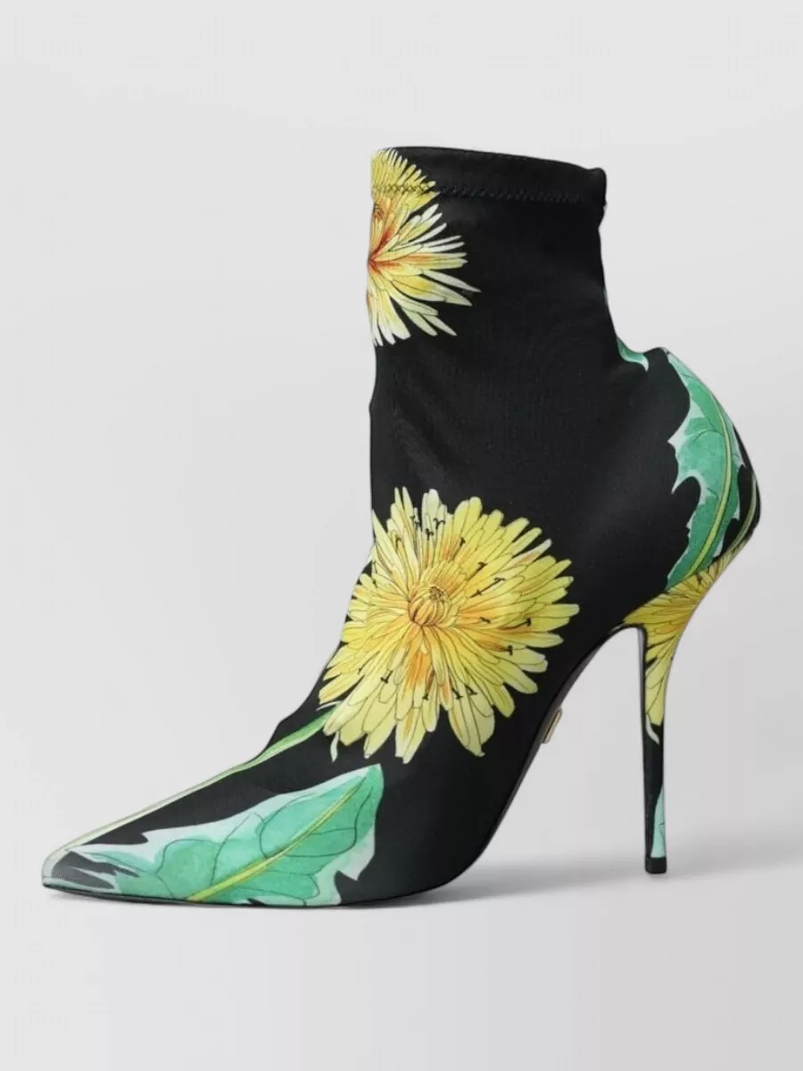 Dolce&Gabbana Floral-Print Stretch Ankle Boots