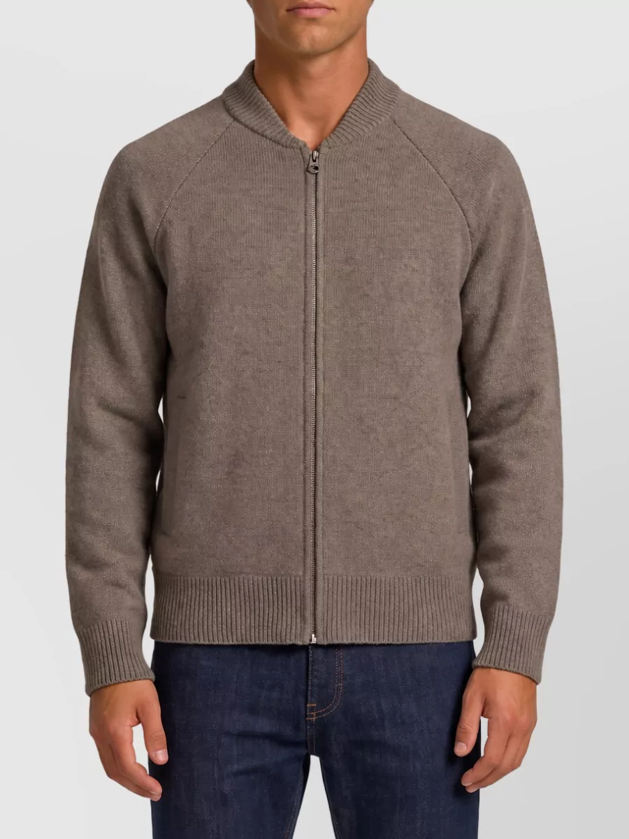Lisa Yang cashmere ribbed relaxed-fit bomber jacket