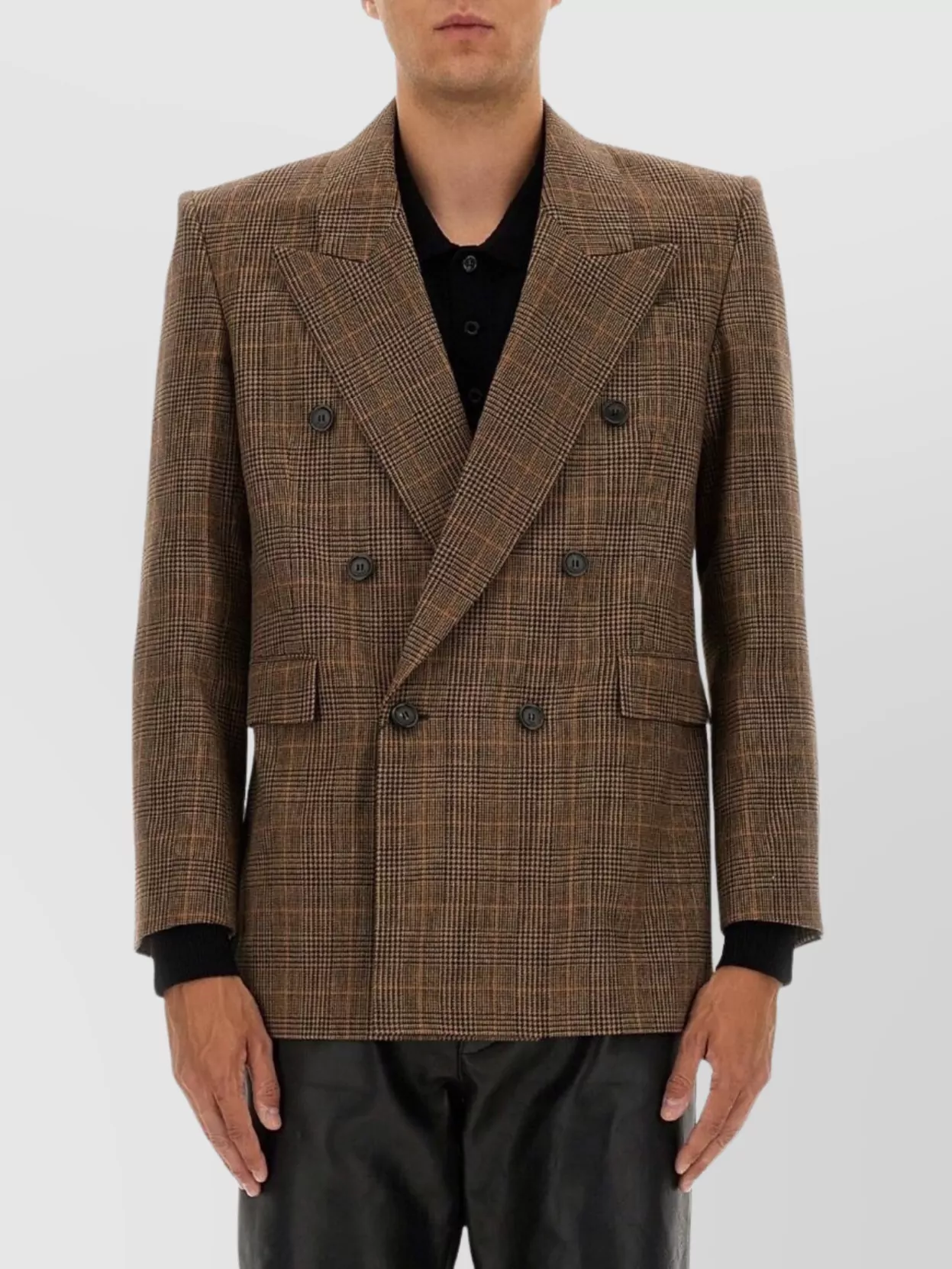 Saint Laurent Tailored Wool Jacket Notched Lapels