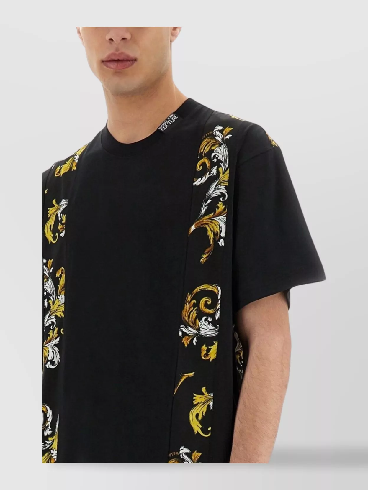 Shop Versace Jeans Couture Baroque Outline Regular Fit T-shirt