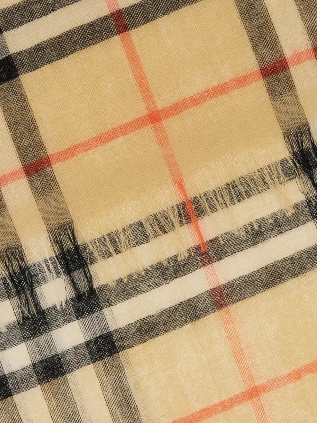 Burberry Printed Pattern Cotton Scarf In Brown