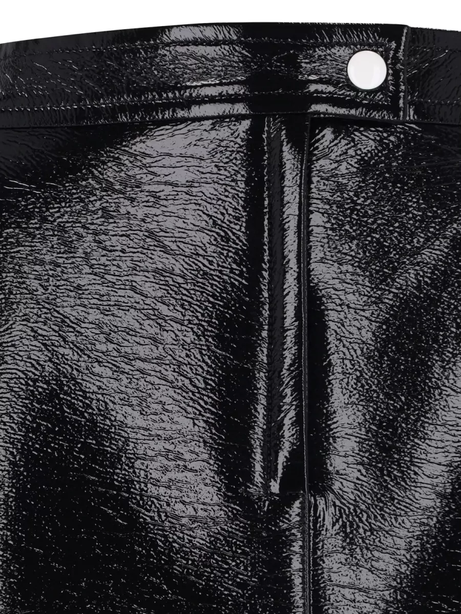 Courrèges A-Line Faux Leather Skirt