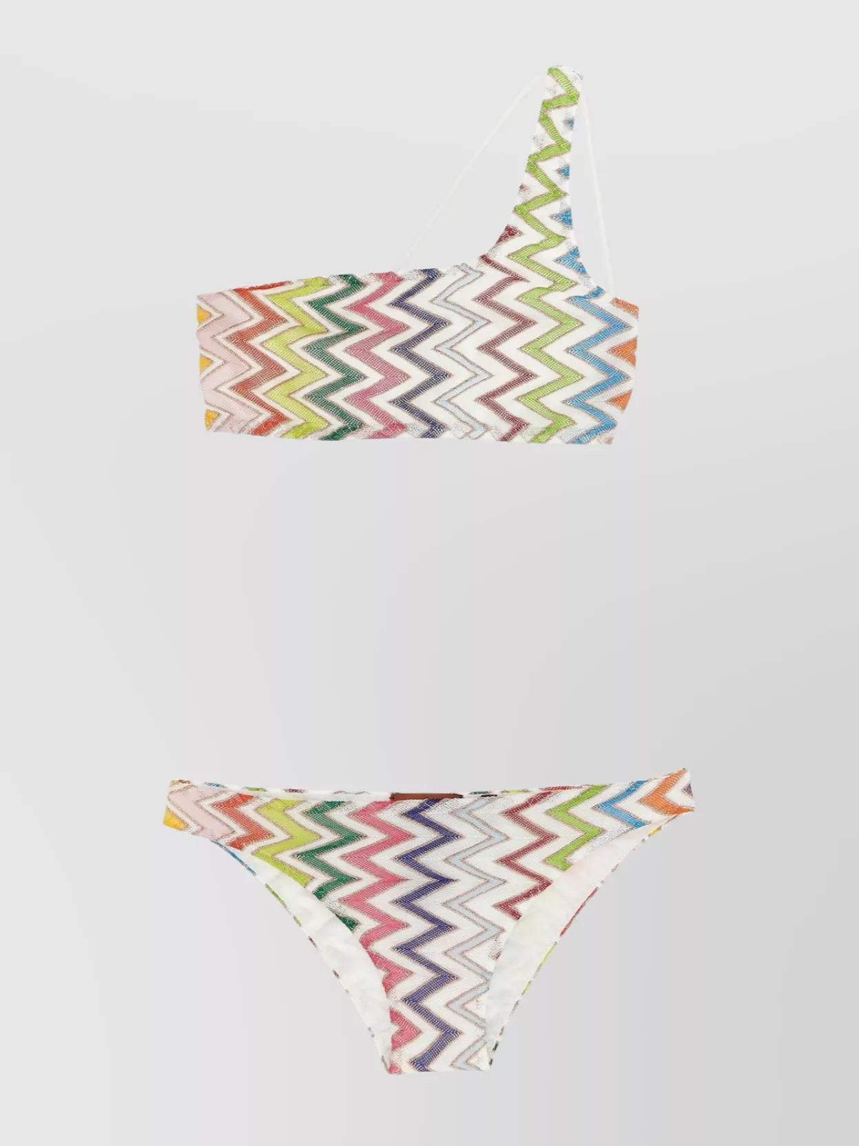 Missoni Asymmetrical Bikini Set Zigzag Design