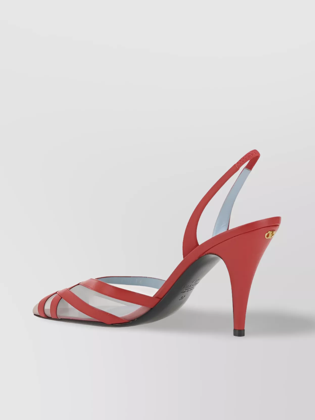 Shop Valentino Almond Toe Leather Stiletto Sandals
