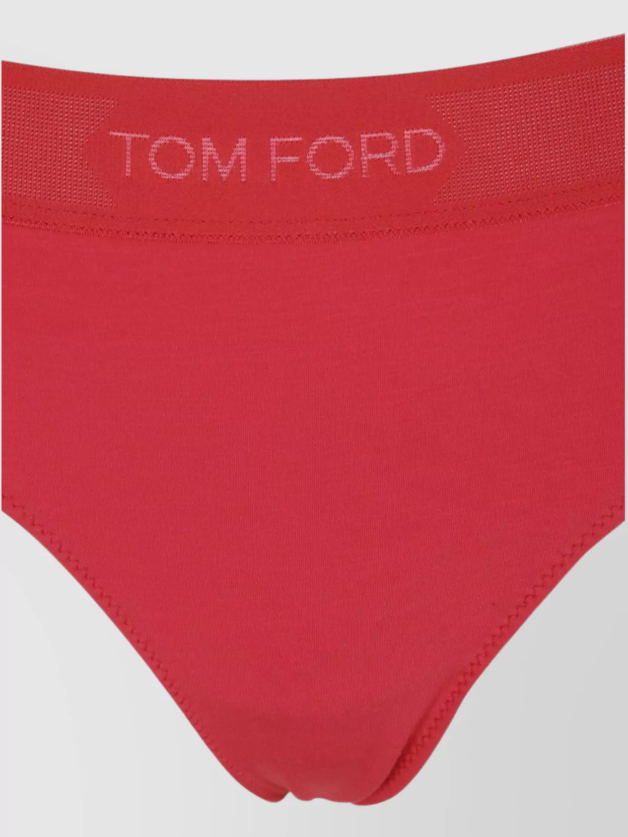 Tom Ford Seamless Elastic Waistband Thong In Red