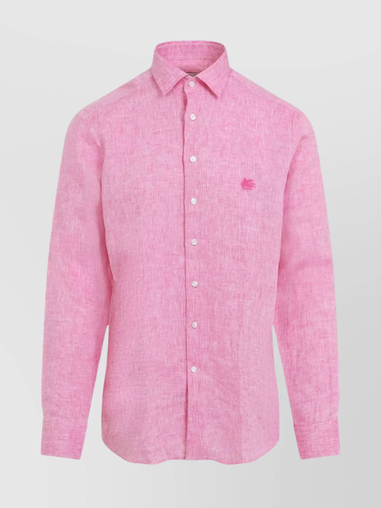 Etro Logo Long-sleeved Shirt In Pink