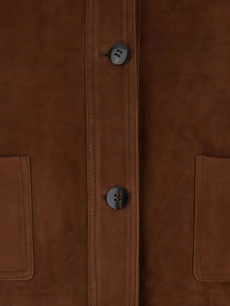 S Max Mara Lamb Leather Boxy Jacket