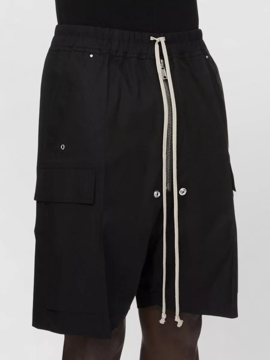 Rick Owens Cotton Knee-Length Wide-Leg Track Shorts