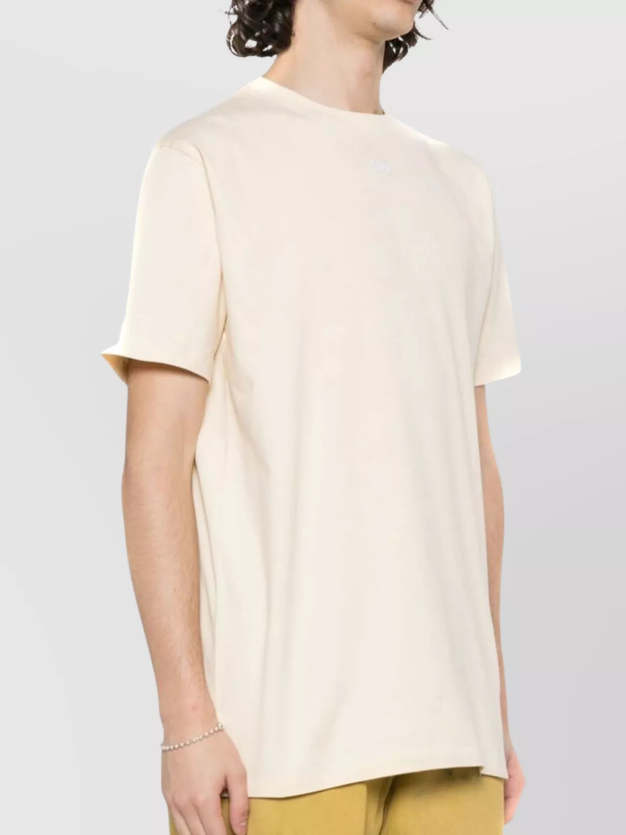 Off-White Crew Neck Soft Fabric T-Shirt