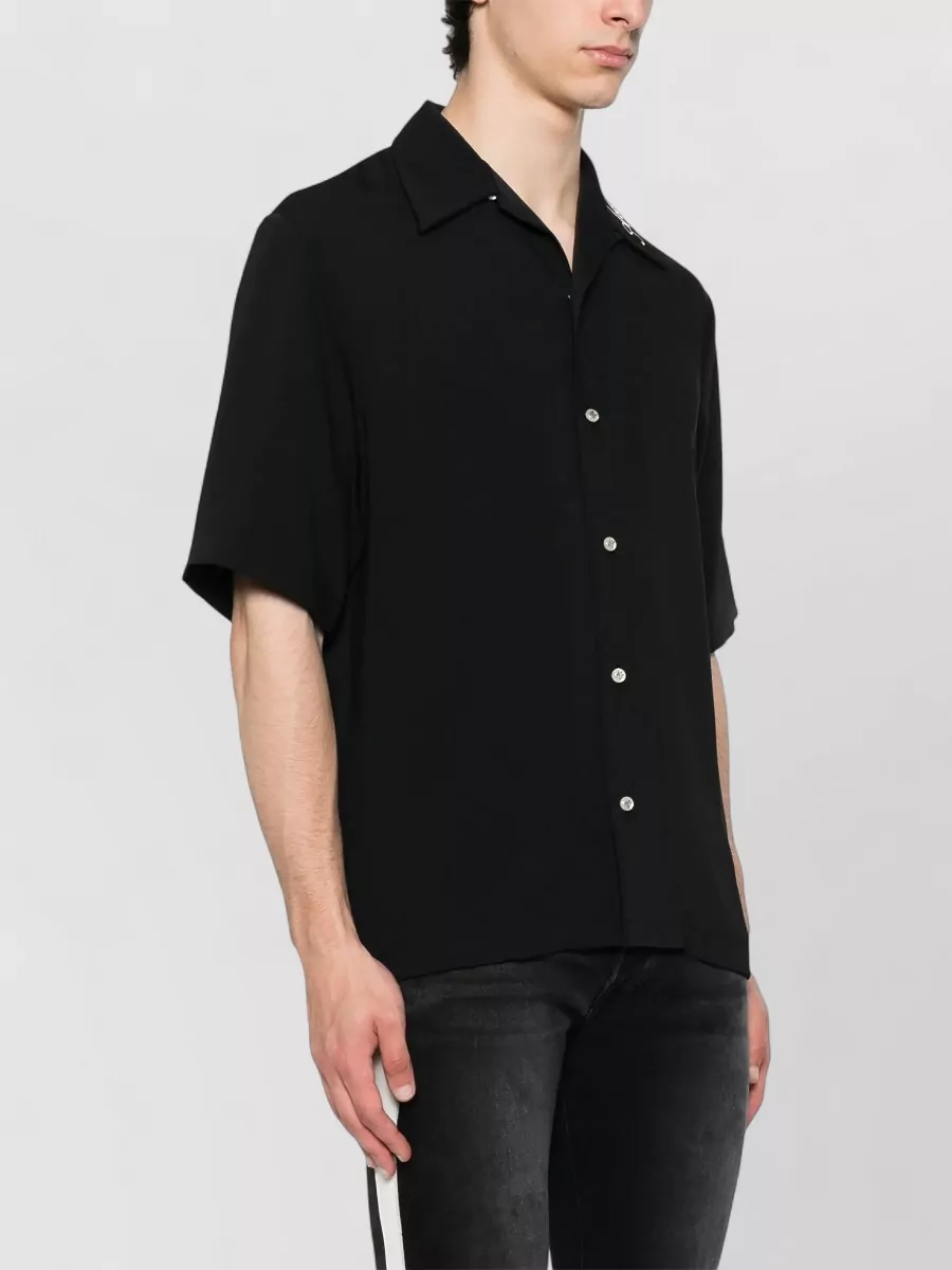 Amiri Camp Shirt Embroidered Detail Short Sleeves