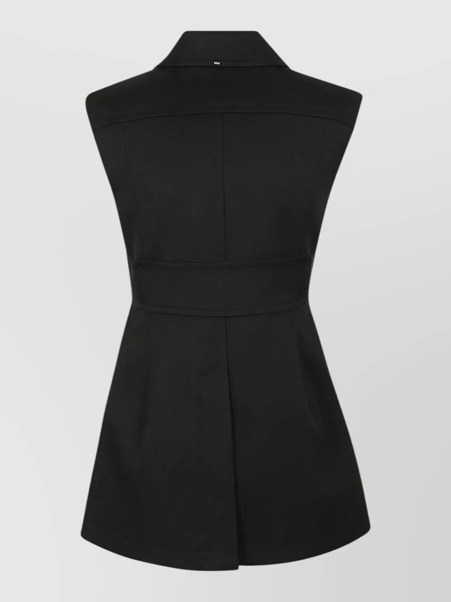 S Max Mara Tailored Sleeveless Jacket Front Pockets