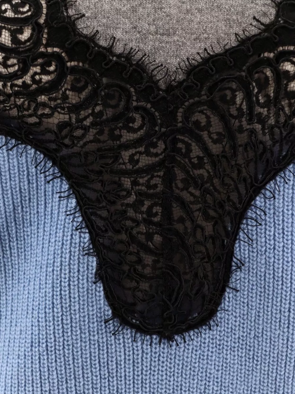 Stella Mccartney Lace Detail V-Neck Sweater