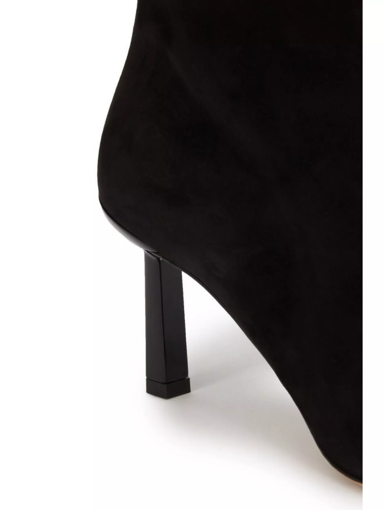 Ferragamo Suede Ankle Geometric Heel Boot