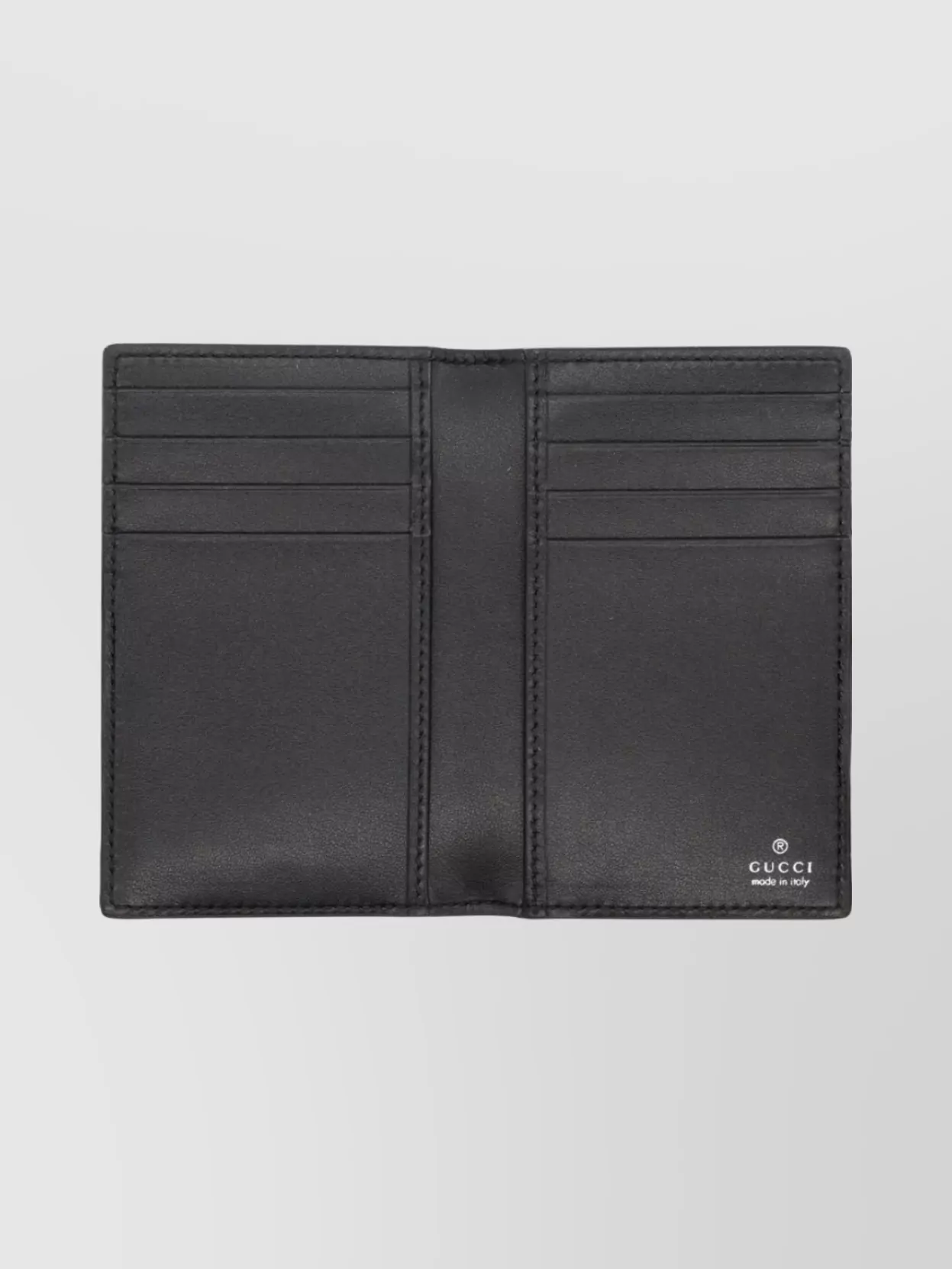 Gucci Slim Bi-Fold Card Holder With Metallic Hardware