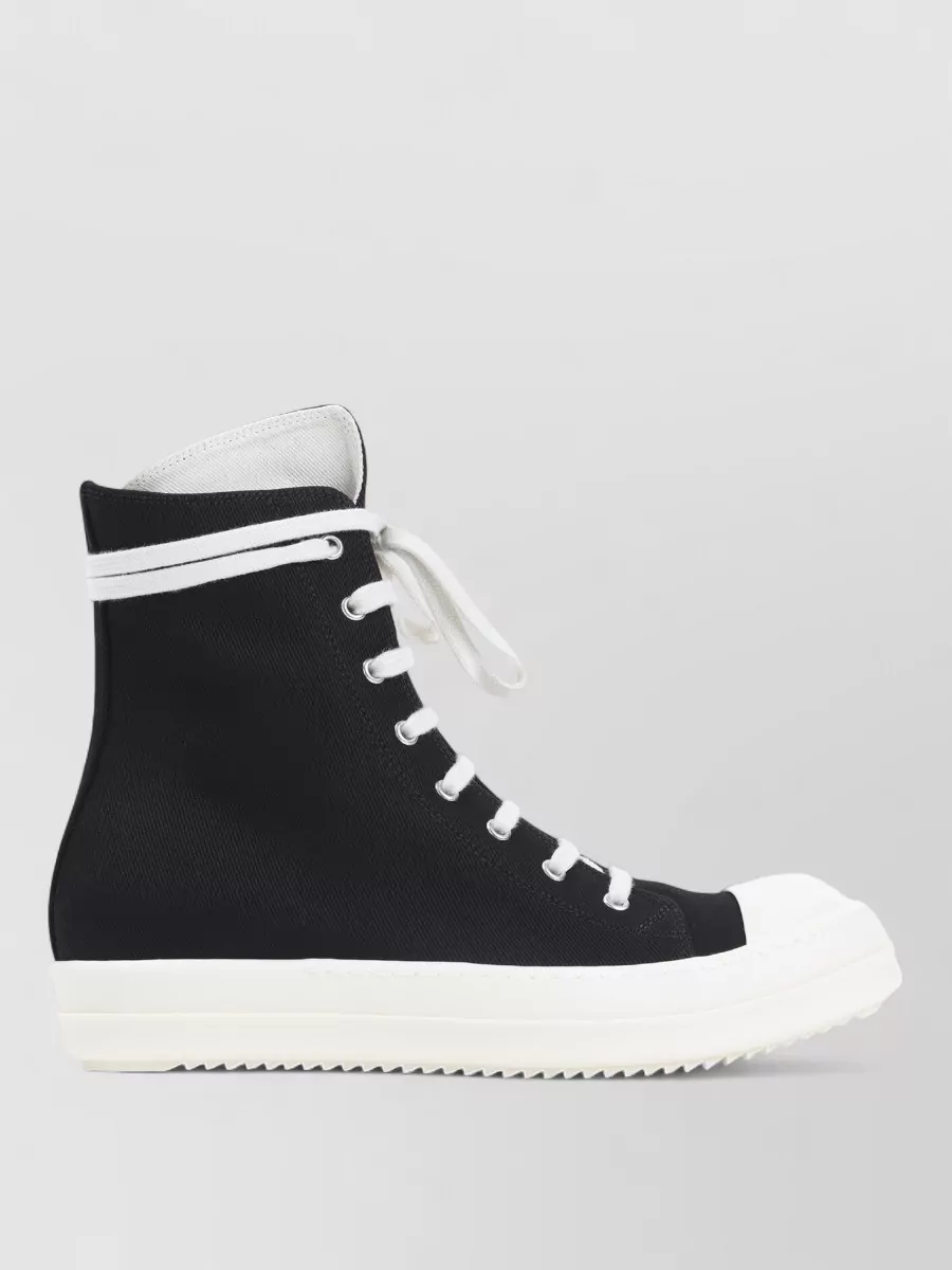 Rick Owens Drkshdw High Top Sneakers Metal Eyelets Rubber Sole