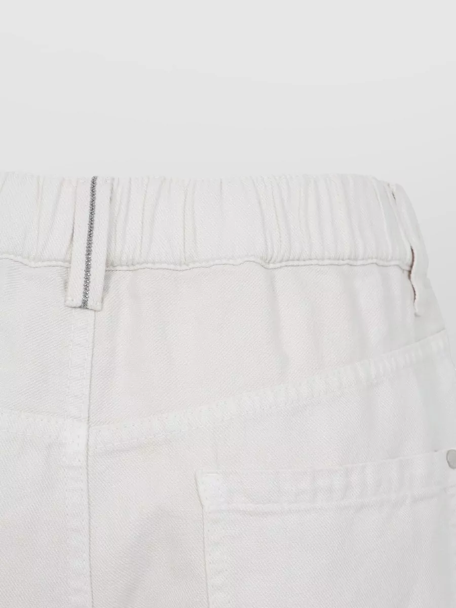 Brunello Cucinelli Bull Straight Trousers Wide Leg Pockets