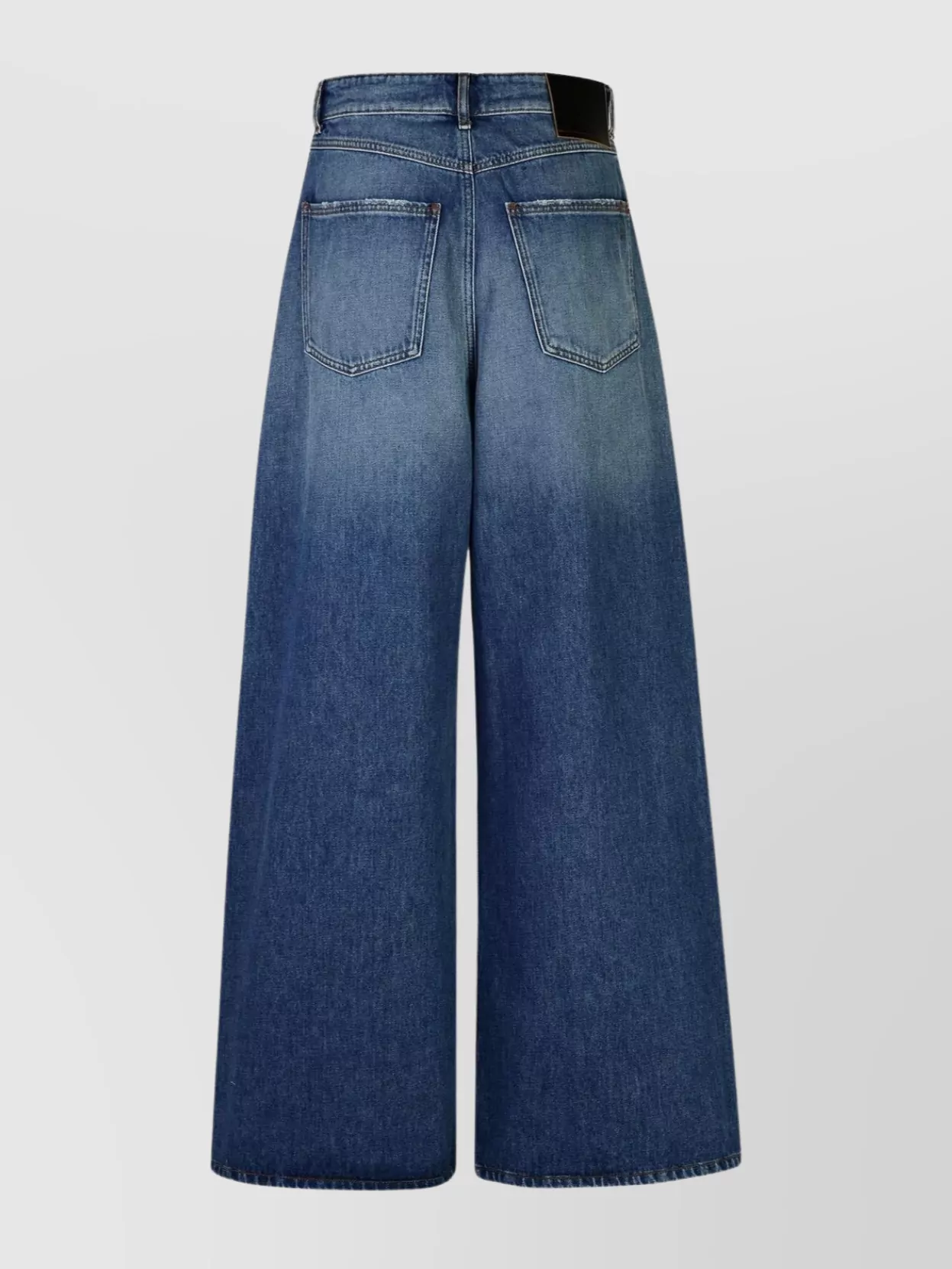 Sportmax 'procida' High-waisted Wide Leg Jeans In Blue