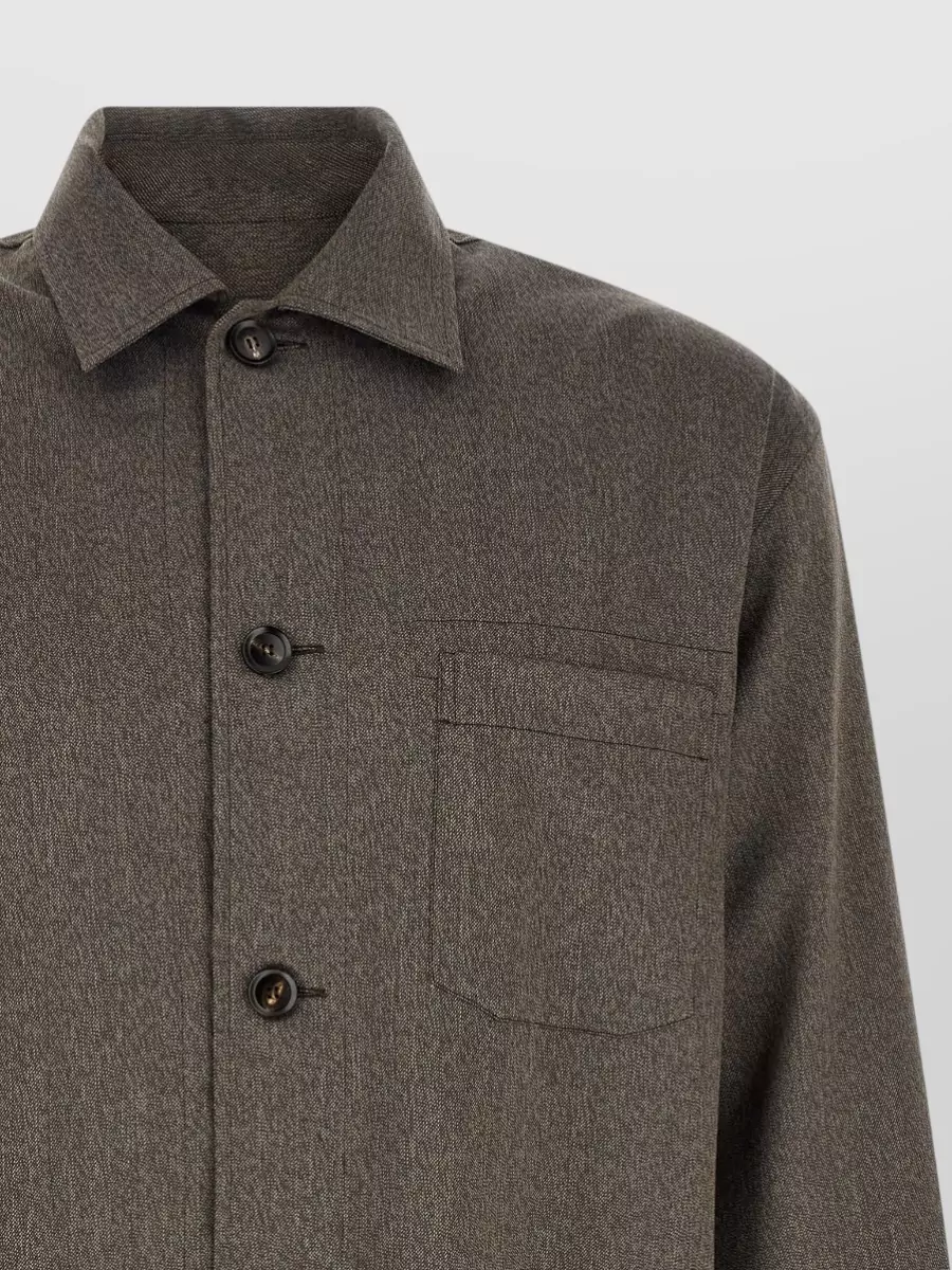 Brioni Wool Relaxed-Fit Shirt Jacket